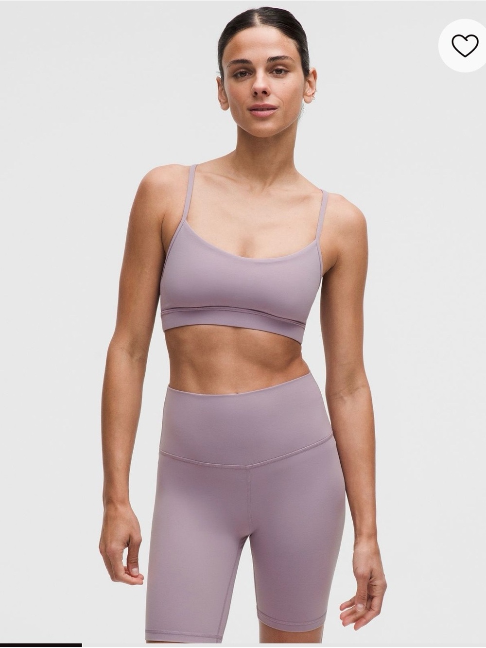 lululemon athletica lavender Flow Y Sports Bra - size 6
